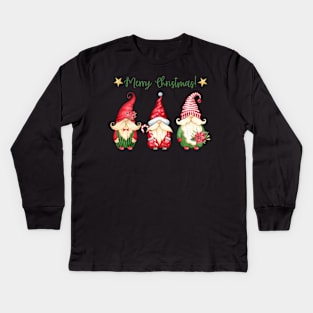 Gnomie Merry Christmas Kids Long Sleeve T-Shirt